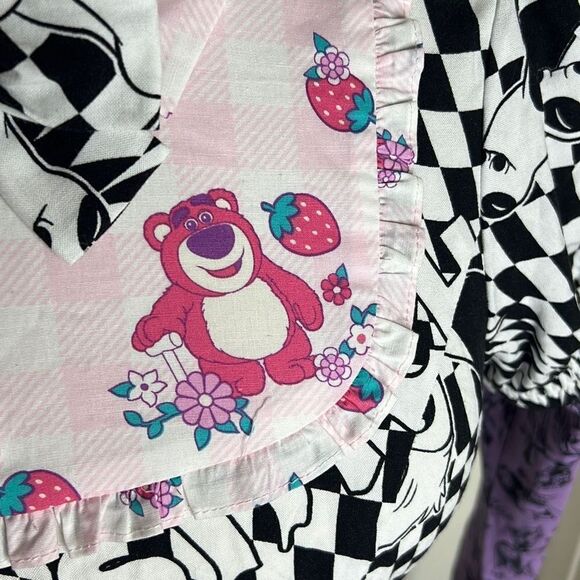 Disney Lilo & Stitch/Nightmare before Xmas Colab Warped Checkered Bowtie Dress P - Picture 4 of 8